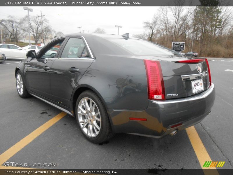 Thunder Gray ChromaFlair / Ebony/Ebony 2012 Cadillac CTS 4 3.6 AWD Sedan