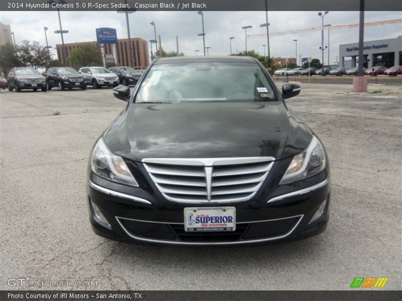 Caspian Black / Jet Black 2014 Hyundai Genesis 5.0 R-Spec Sedan