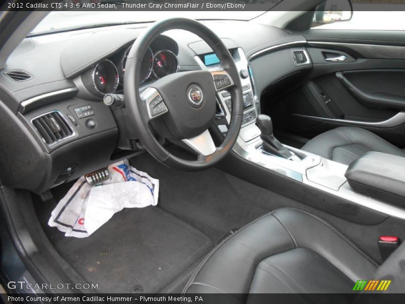 Thunder Gray ChromaFlair / Ebony/Ebony 2012 Cadillac CTS 4 3.6 AWD Sedan