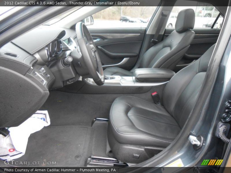 Thunder Gray ChromaFlair / Ebony/Ebony 2012 Cadillac CTS 4 3.6 AWD Sedan