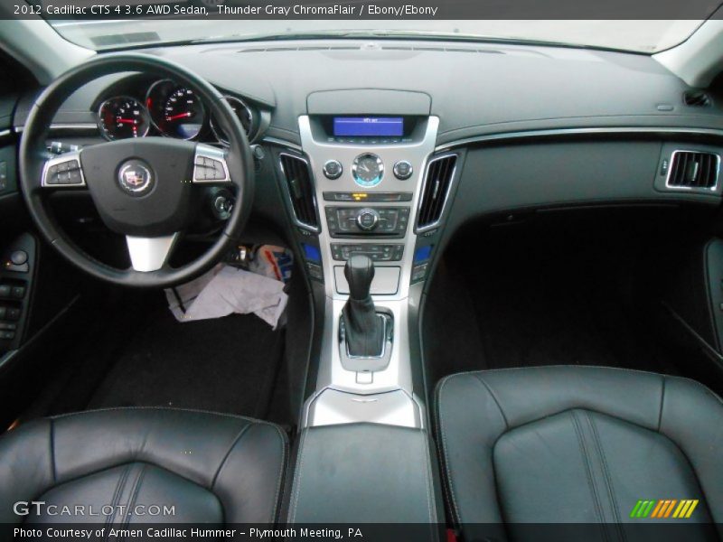 Thunder Gray ChromaFlair / Ebony/Ebony 2012 Cadillac CTS 4 3.6 AWD Sedan