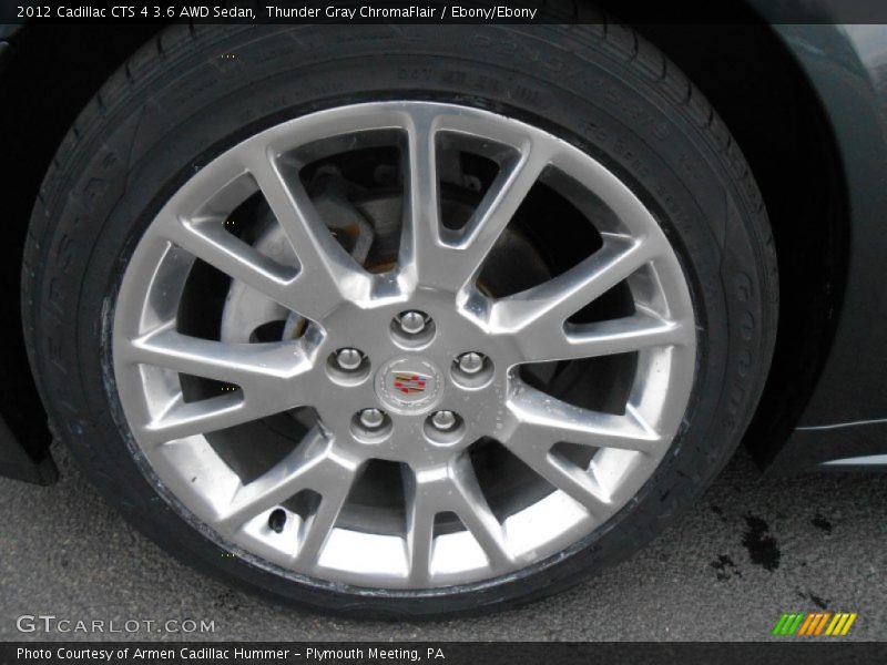 Thunder Gray ChromaFlair / Ebony/Ebony 2012 Cadillac CTS 4 3.6 AWD Sedan