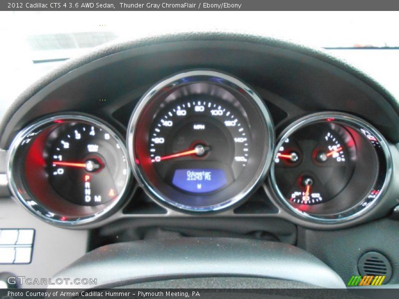 Thunder Gray ChromaFlair / Ebony/Ebony 2012 Cadillac CTS 4 3.6 AWD Sedan