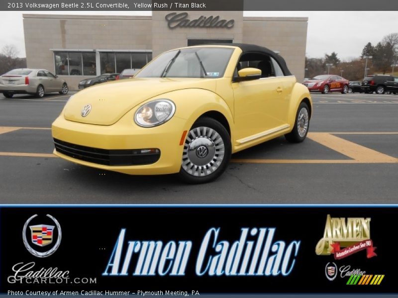 Yellow Rush / Titan Black 2013 Volkswagen Beetle 2.5L Convertible