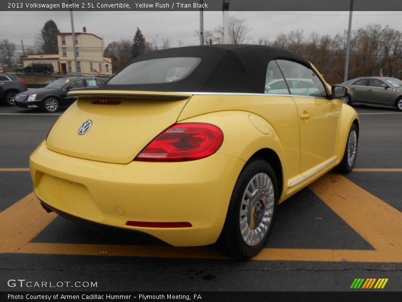 Yellow Rush / Titan Black 2013 Volkswagen Beetle 2.5L Convertible