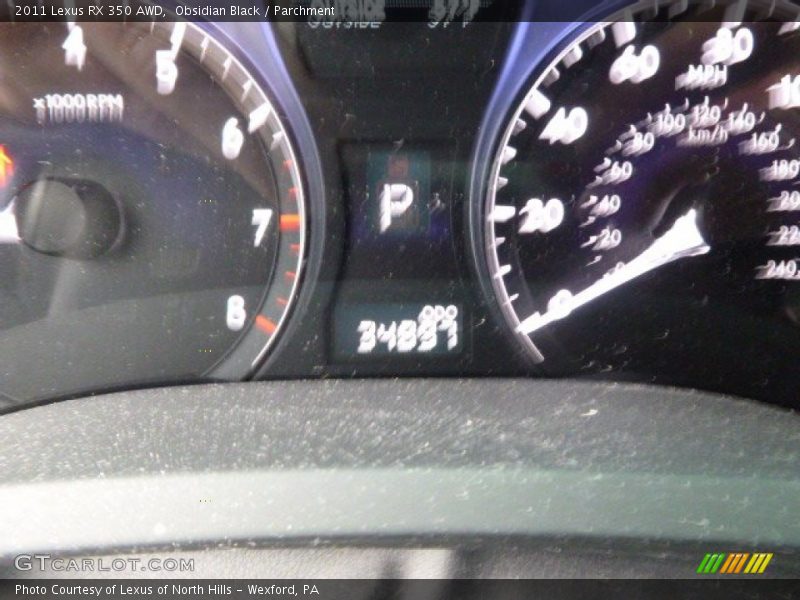 Obsidian Black / Parchment 2011 Lexus RX 350 AWD