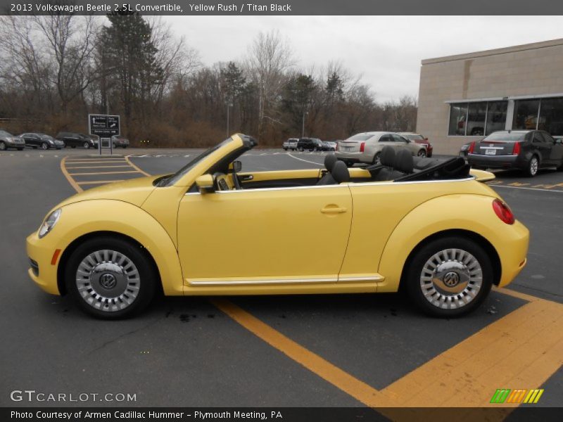 Yellow Rush / Titan Black 2013 Volkswagen Beetle 2.5L Convertible