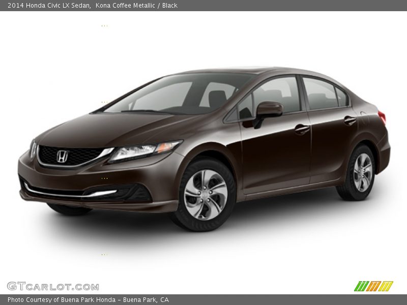 Kona Coffee Metallic / Black 2014 Honda Civic LX Sedan