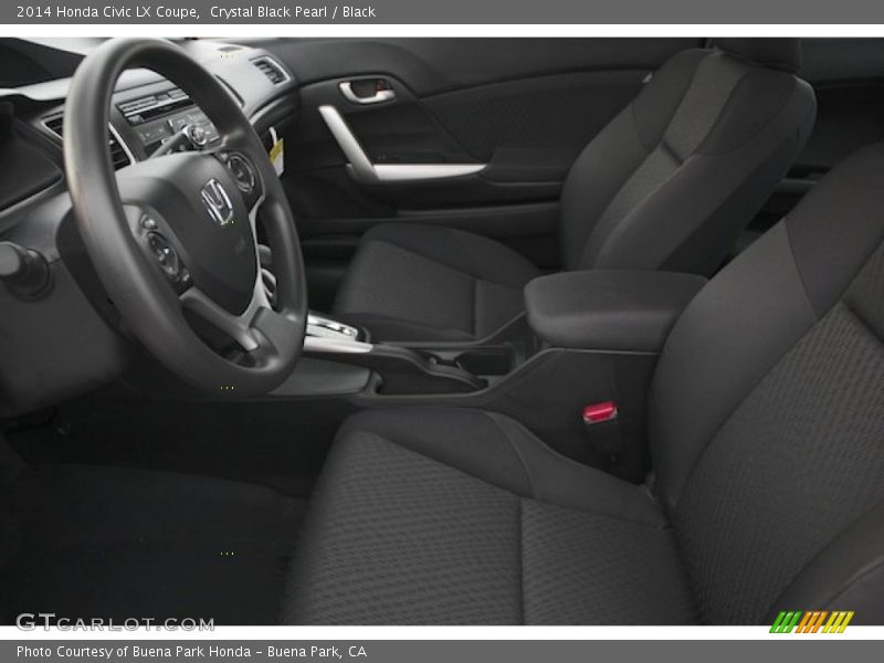 Crystal Black Pearl / Black 2014 Honda Civic LX Coupe
