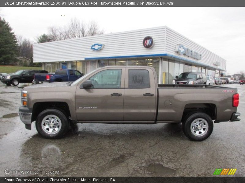 Brownstone Metallic / Jet Black/Dark Ash 2014 Chevrolet Silverado 1500 WT Double Cab 4x4