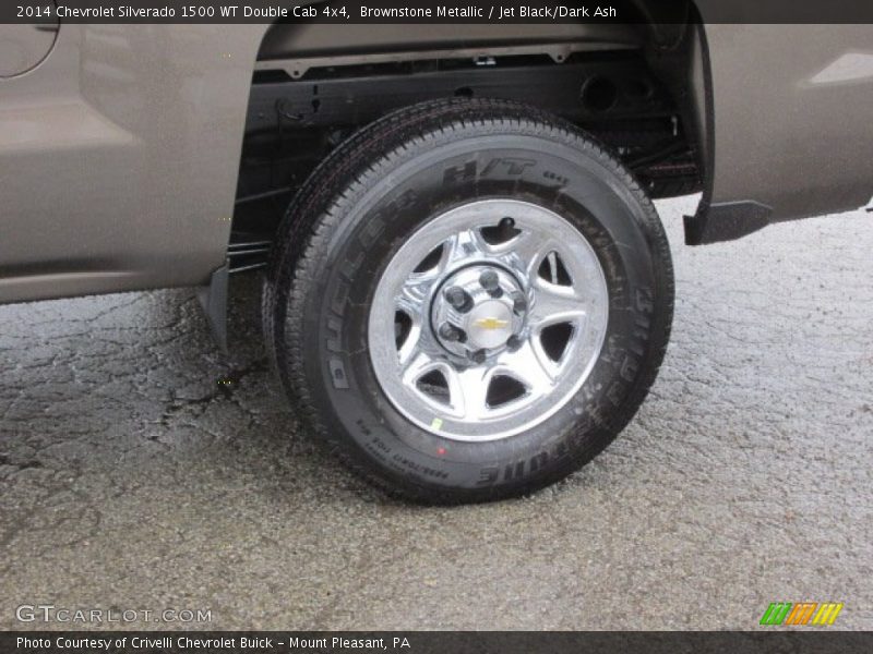 Brownstone Metallic / Jet Black/Dark Ash 2014 Chevrolet Silverado 1500 WT Double Cab 4x4