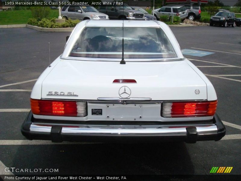 Arctic White / Red 1989 Mercedes-Benz SL Class 560 SL Roadster