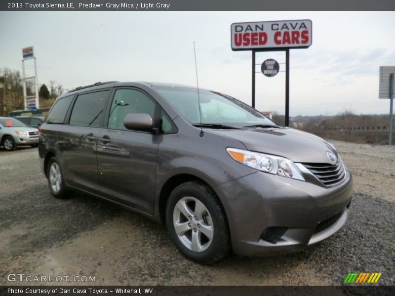 Predawn Gray Mica / Light Gray 2013 Toyota Sienna LE