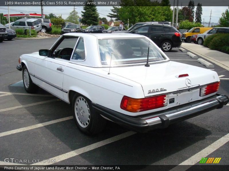 Arctic White / Red 1989 Mercedes-Benz SL Class 560 SL Roadster