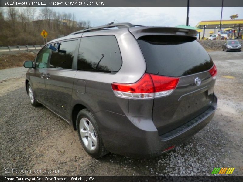 Predawn Gray Mica / Light Gray 2013 Toyota Sienna LE
