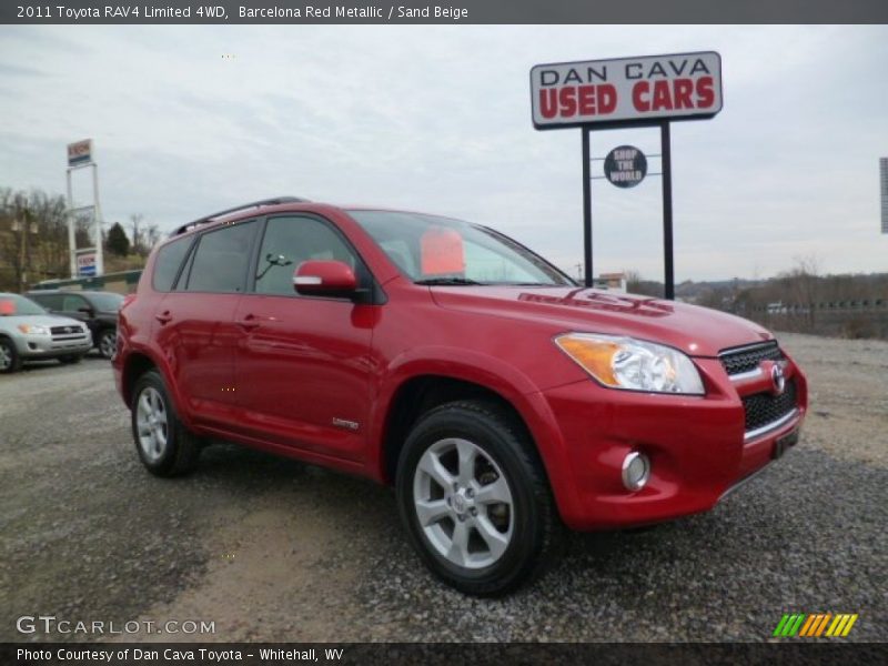 Barcelona Red Metallic / Sand Beige 2011 Toyota RAV4 Limited 4WD