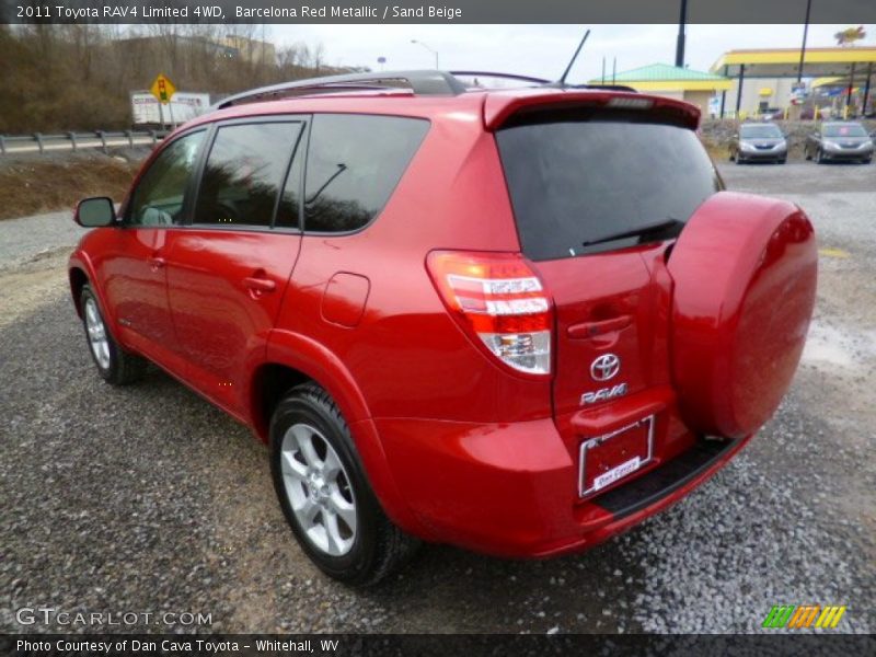 Barcelona Red Metallic / Sand Beige 2011 Toyota RAV4 Limited 4WD