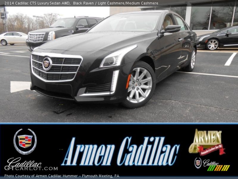 Black Raven / Light Cashmere/Medium Cashmere 2014 Cadillac CTS Luxury Sedan AWD