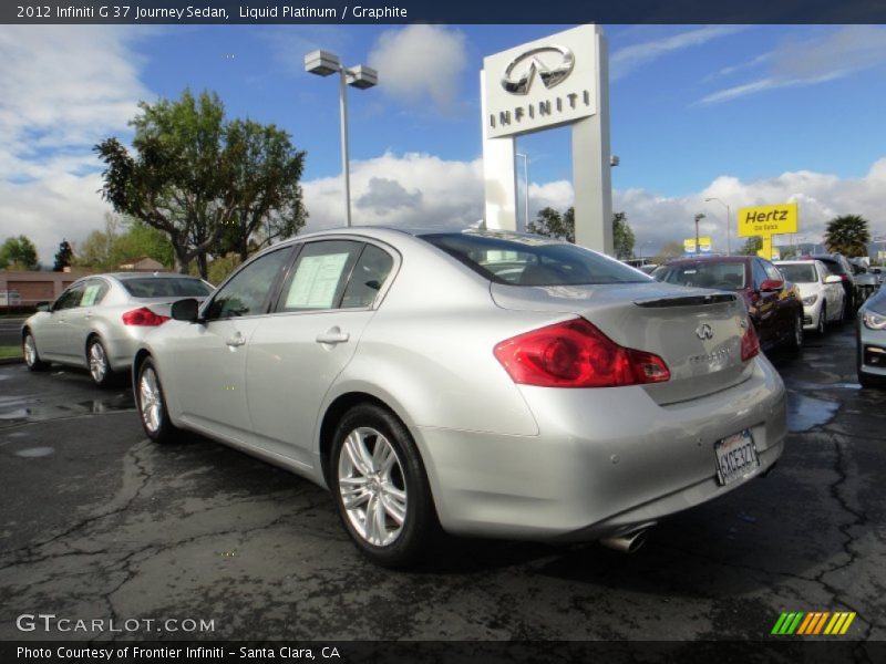 Liquid Platinum / Graphite 2012 Infiniti G 37 Journey Sedan