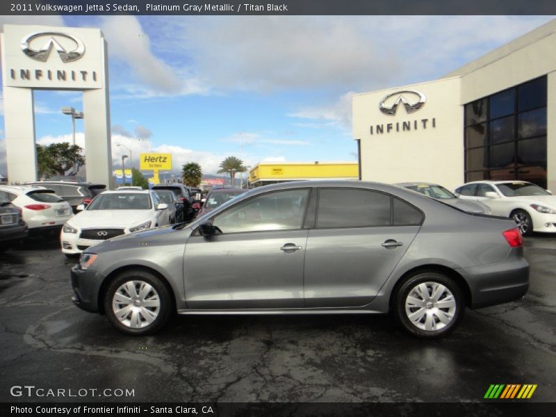 Platinum Gray Metallic / Titan Black 2011 Volkswagen Jetta S Sedan