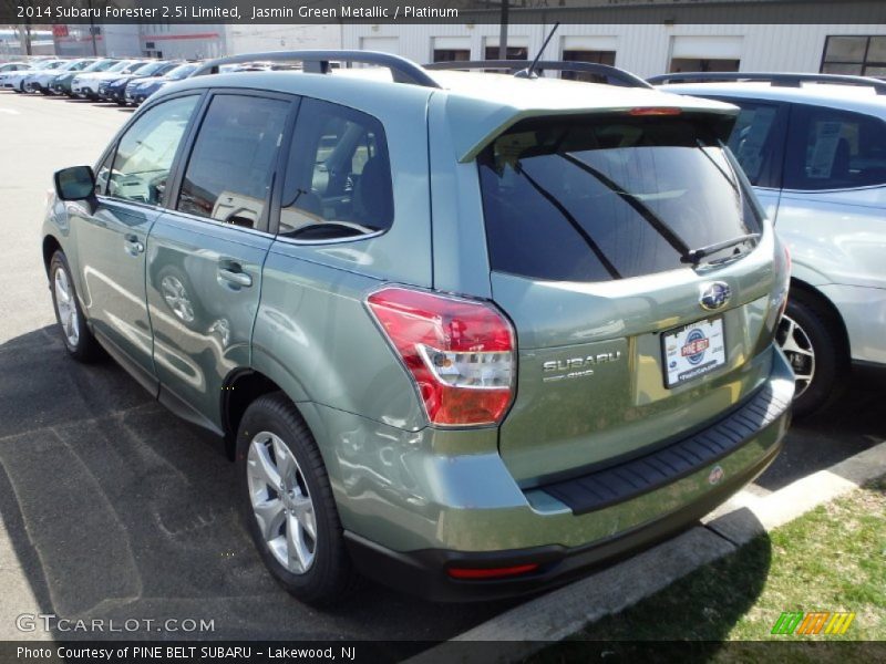 Jasmin Green Metallic / Platinum 2014 Subaru Forester 2.5i Limited