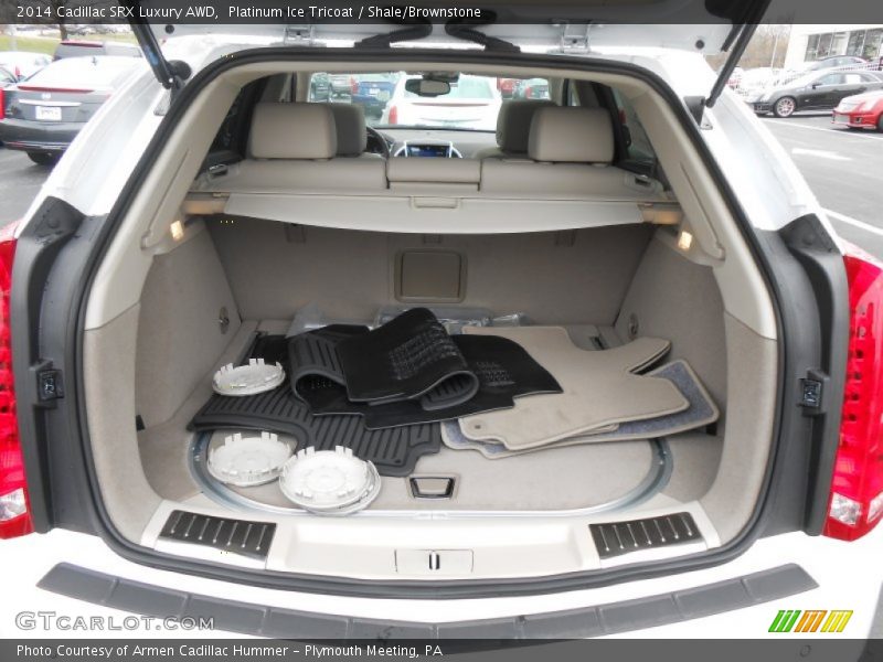 Platinum Ice Tricoat / Shale/Brownstone 2014 Cadillac SRX Luxury AWD