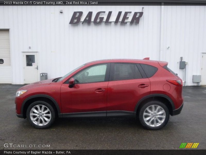 Zeal Red Mica / Sand 2013 Mazda CX-5 Grand Touring AWD