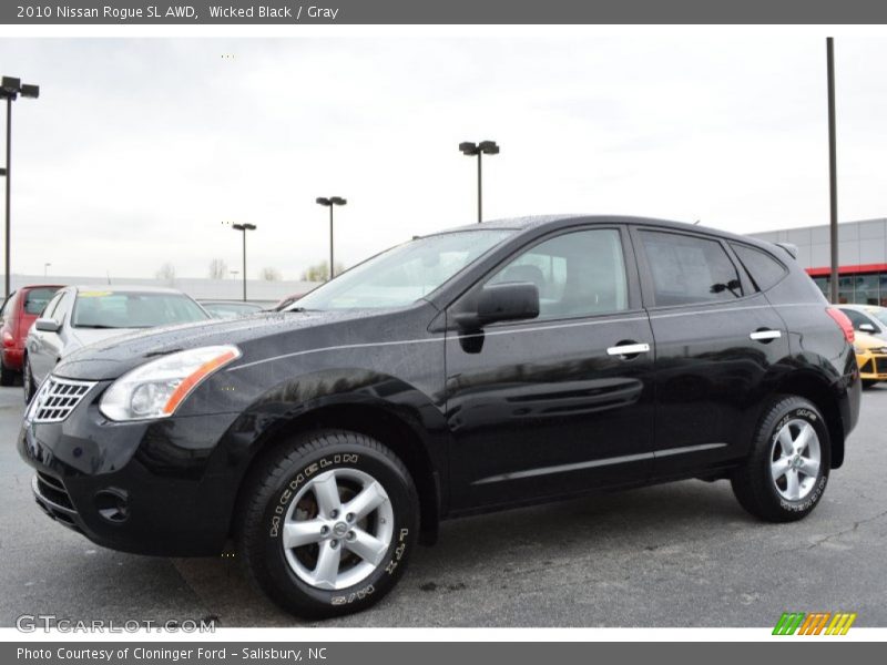 Wicked Black / Gray 2010 Nissan Rogue SL AWD