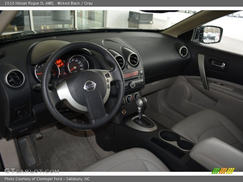 Wicked Black / Gray 2010 Nissan Rogue SL AWD