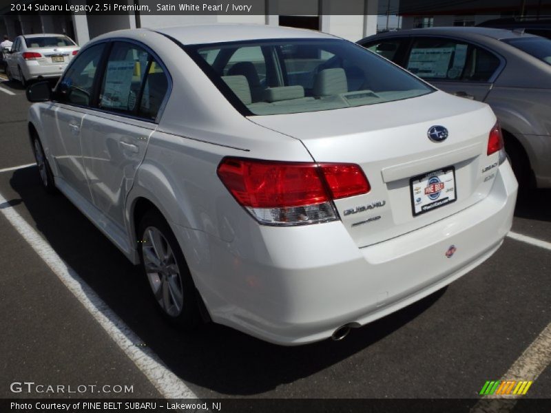 Satin White Pearl / Ivory 2014 Subaru Legacy 2.5i Premium