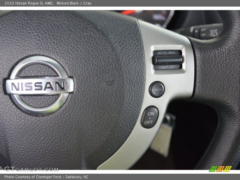 Wicked Black / Gray 2010 Nissan Rogue SL AWD