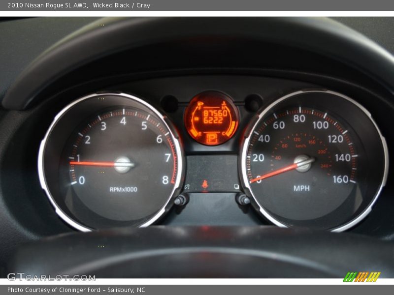 Wicked Black / Gray 2010 Nissan Rogue SL AWD