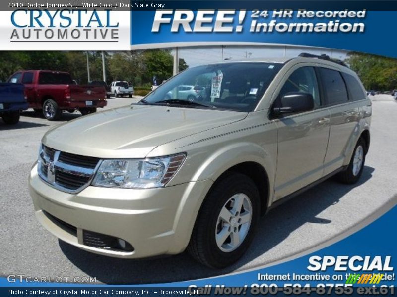 White Gold / Dark Slate Gray 2010 Dodge Journey SE