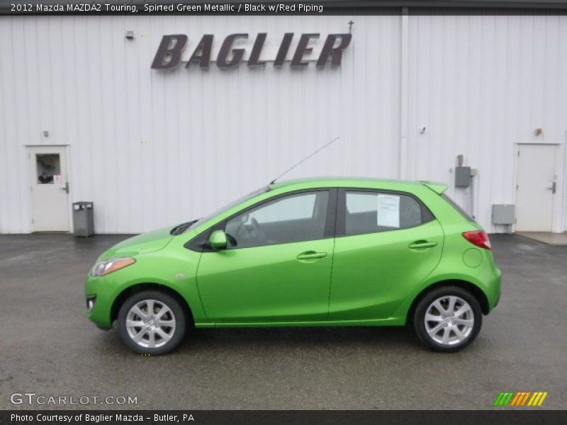 Spirted Green Metallic / Black w/Red Piping 2012 Mazda MAZDA2 Touring