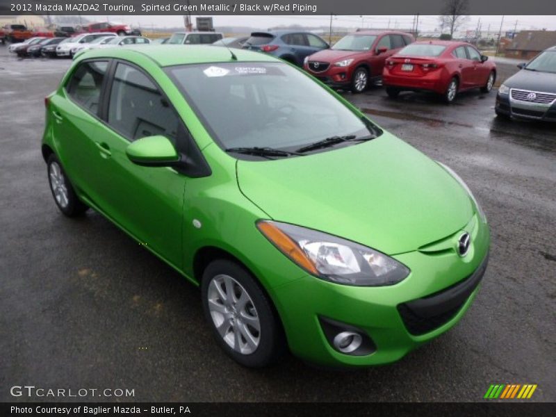 Spirted Green Metallic / Black w/Red Piping 2012 Mazda MAZDA2 Touring