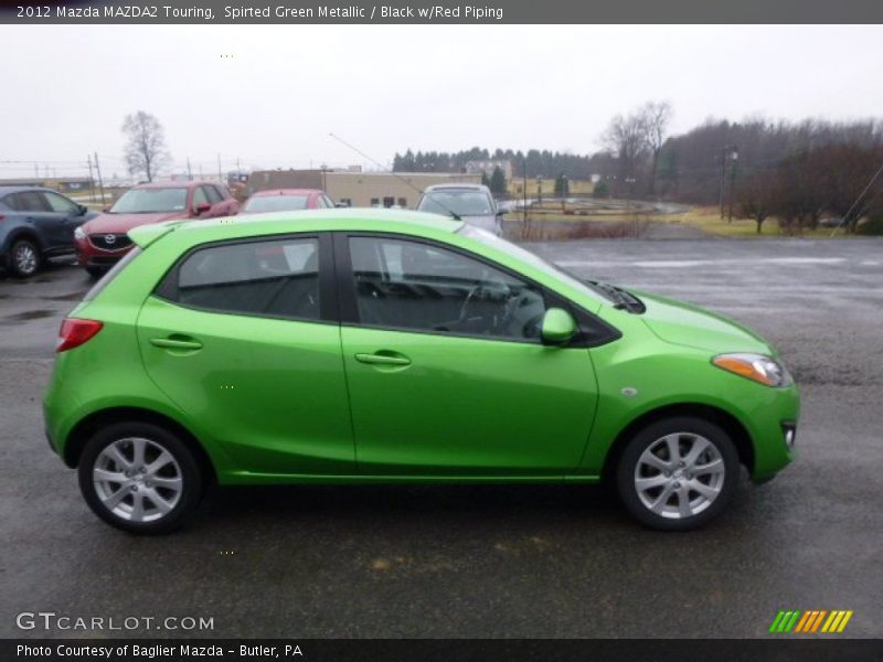 Spirted Green Metallic / Black w/Red Piping 2012 Mazda MAZDA2 Touring