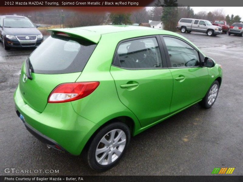 Spirted Green Metallic / Black w/Red Piping 2012 Mazda MAZDA2 Touring