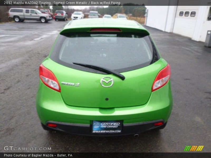 Spirted Green Metallic / Black w/Red Piping 2012 Mazda MAZDA2 Touring
