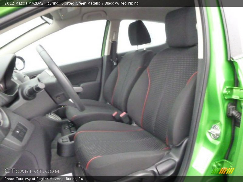 Spirted Green Metallic / Black w/Red Piping 2012 Mazda MAZDA2 Touring