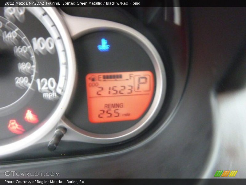Spirted Green Metallic / Black w/Red Piping 2012 Mazda MAZDA2 Touring
