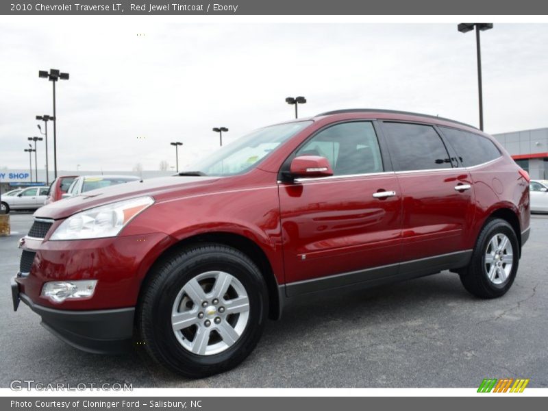 Red Jewel Tintcoat / Ebony 2010 Chevrolet Traverse LT