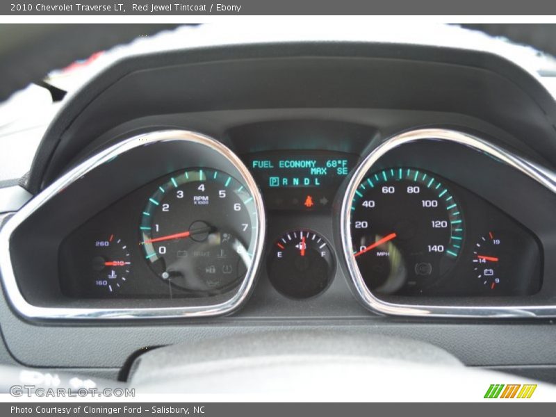 Red Jewel Tintcoat / Ebony 2010 Chevrolet Traverse LT