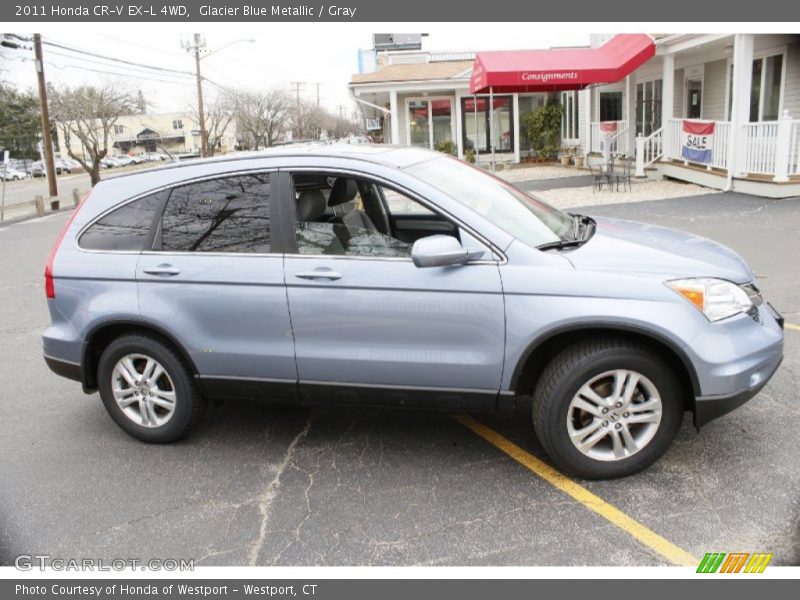Glacier Blue Metallic / Gray 2011 Honda CR-V EX-L 4WD
