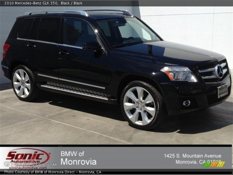 Black / Black 2010 Mercedes-Benz GLK 350