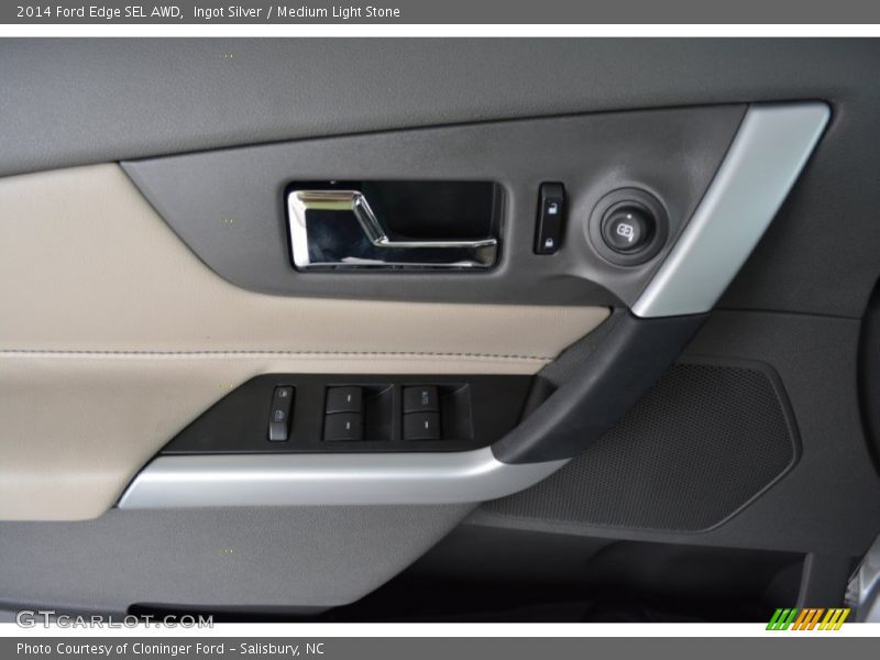 Ingot Silver / Medium Light Stone 2014 Ford Edge SEL AWD