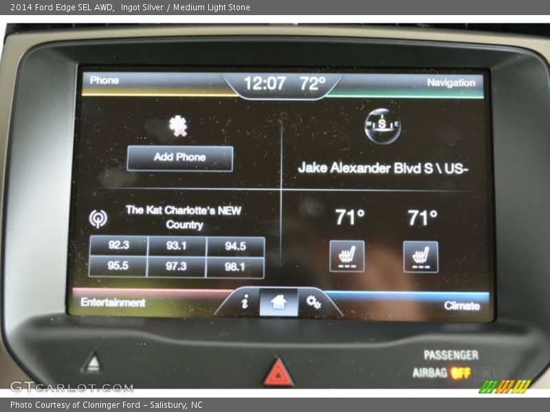 Ingot Silver / Medium Light Stone 2014 Ford Edge SEL AWD