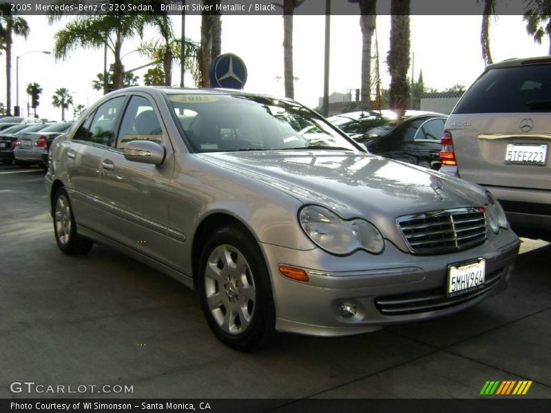 Brilliant Silver Metallic / Black 2005 Mercedes-Benz C 320 Sedan