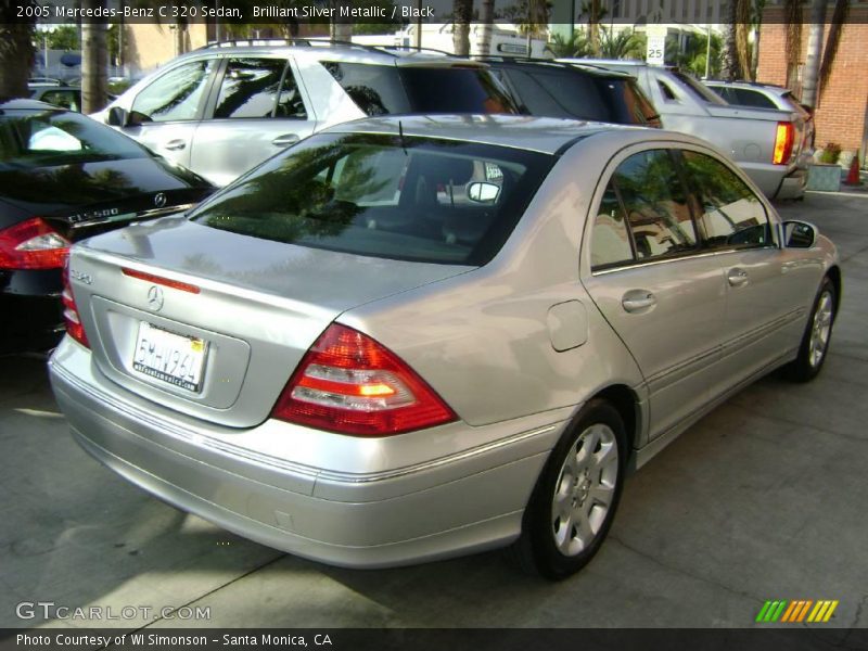 Brilliant Silver Metallic / Black 2005 Mercedes-Benz C 320 Sedan