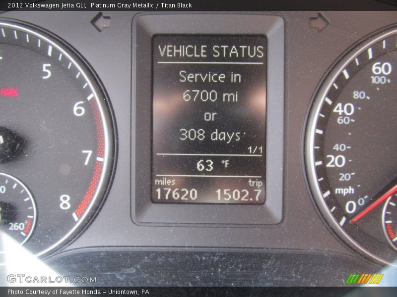 Platinum Gray Metallic / Titan Black 2012 Volkswagen Jetta GLI