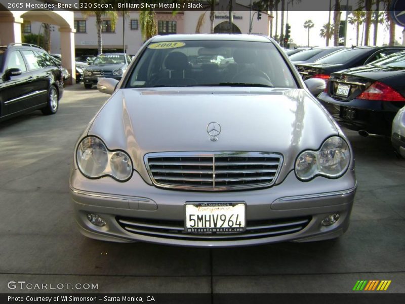 Brilliant Silver Metallic / Black 2005 Mercedes-Benz C 320 Sedan